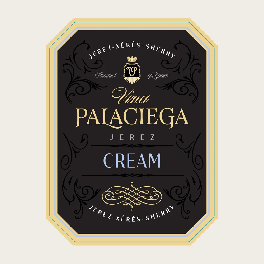 Cream Sherry label