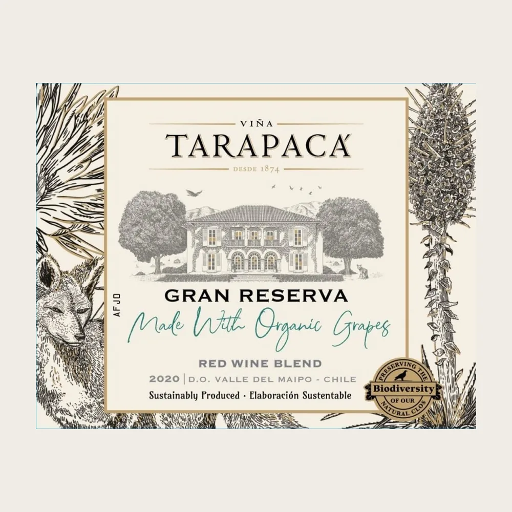 Gran Reserva Organic Red 2020 label