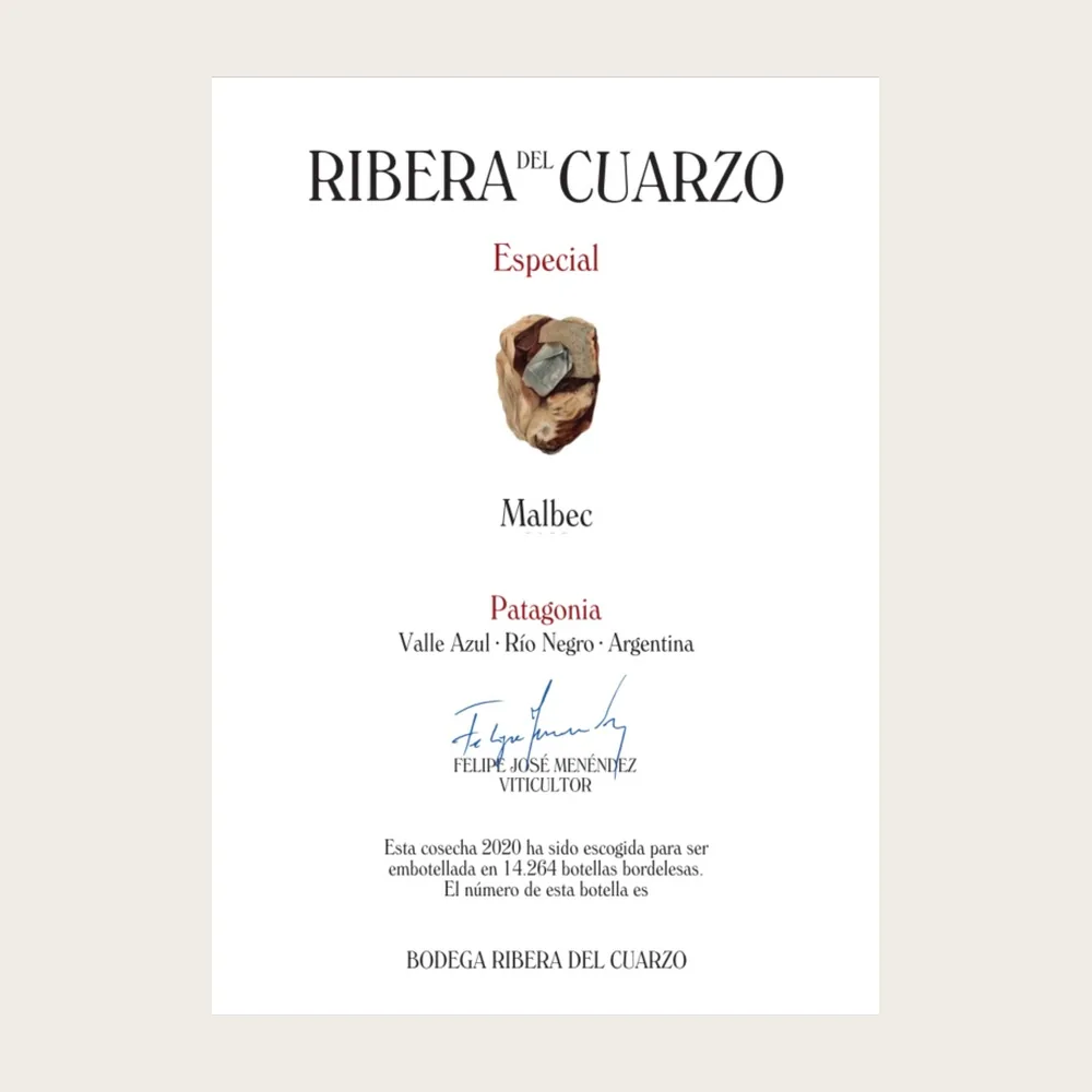 Especial Malbec 2022 label