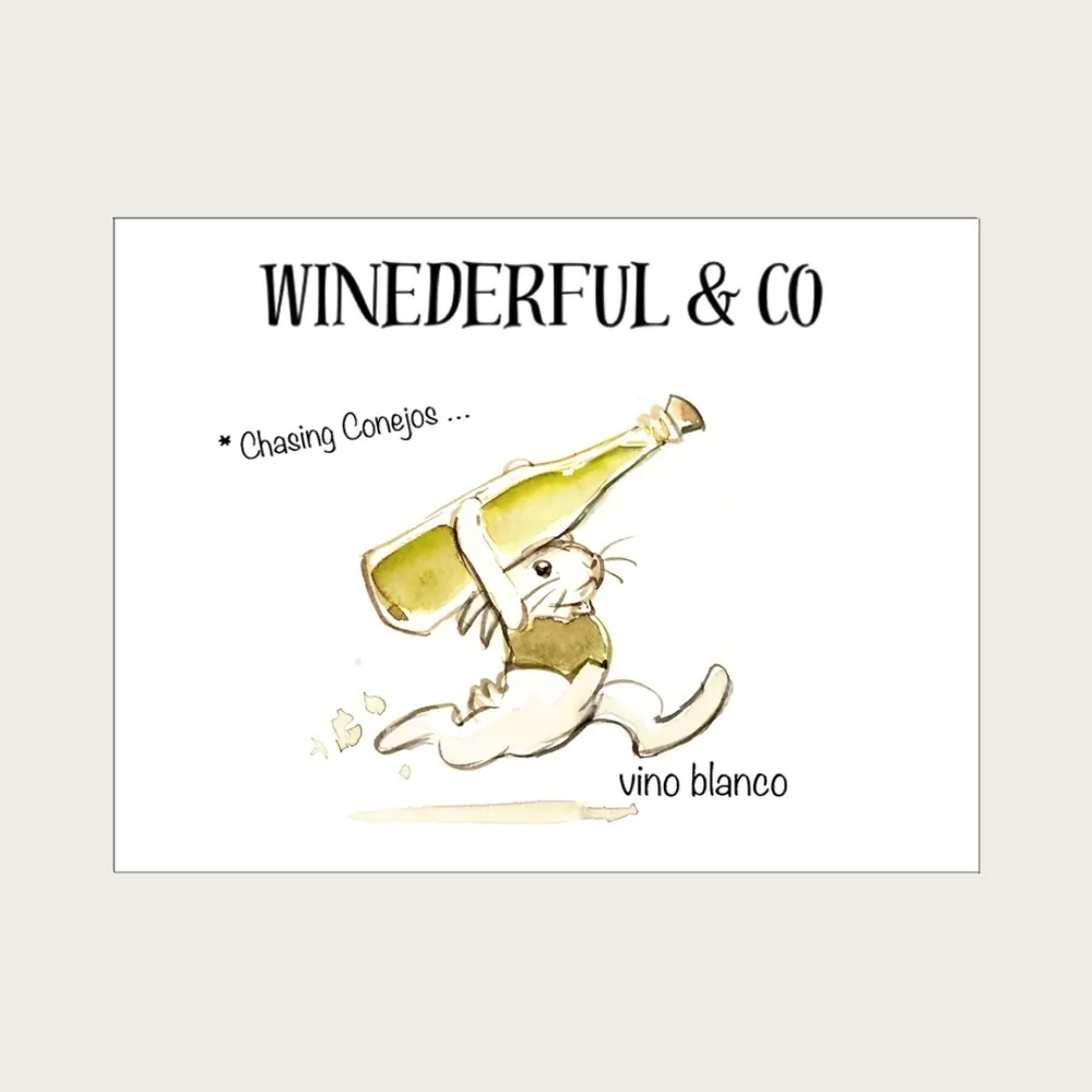 Chasing Conejos Blanco 2024 label