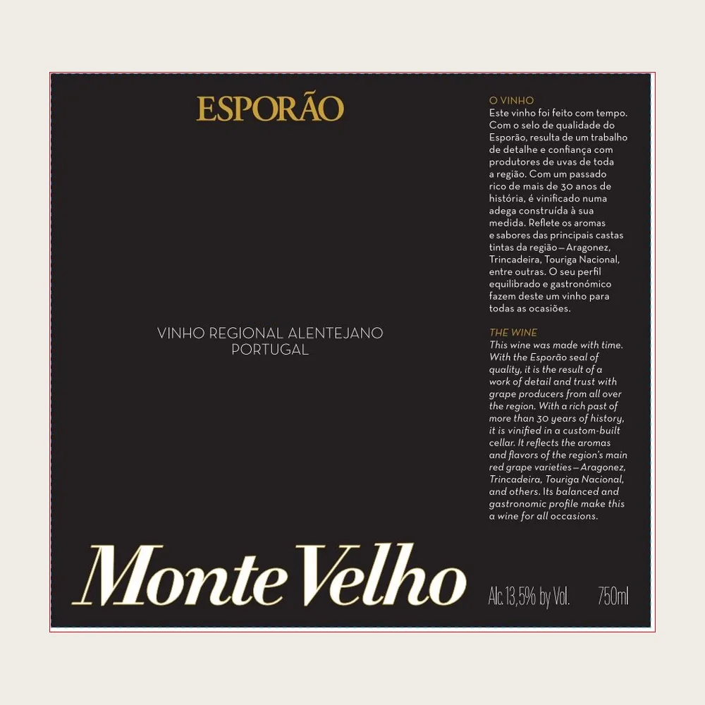 Monte Velho Alentejo Red 2024 label