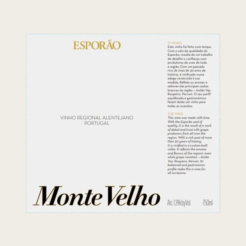 Monte Velho Alentejo White 2024 label
