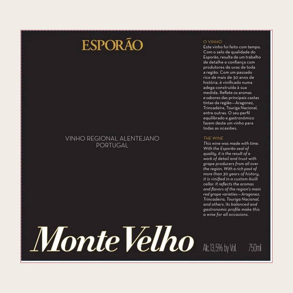 Monte Velho Red 375ml 2024 label