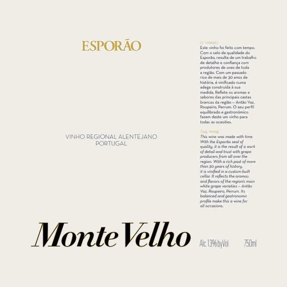 Monte Velho White 375ml 2024 label