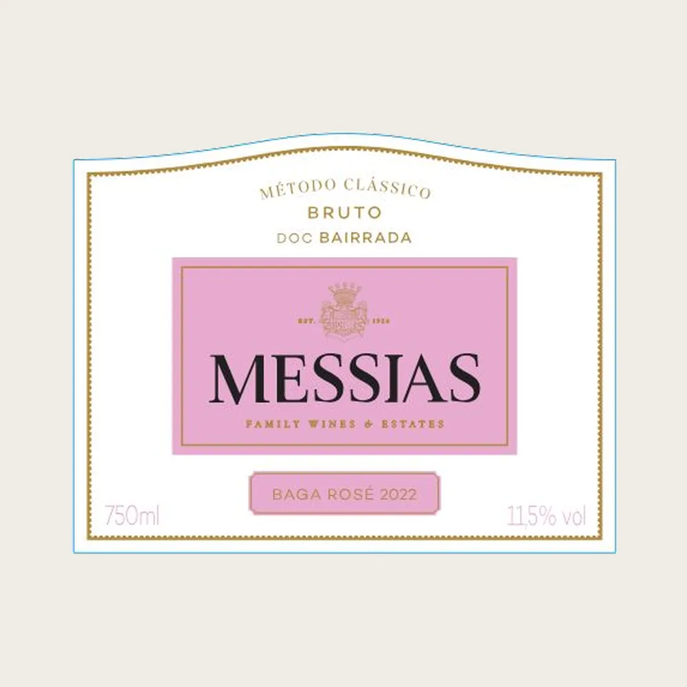 Espumante Baga Brut Rosé label