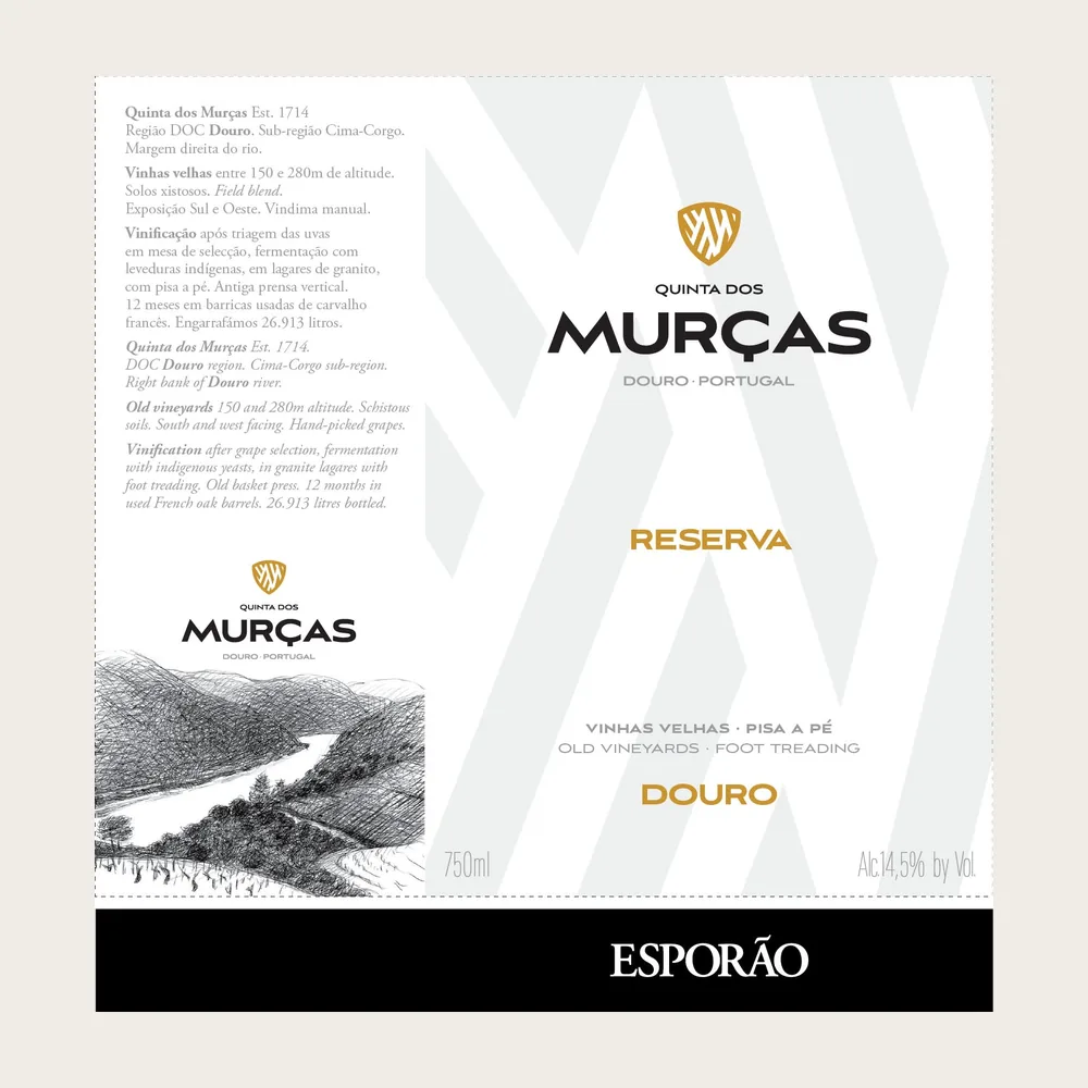 Qta Murcas Douro Red RSVA 2019 label