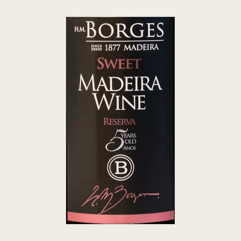 Madeira 5 Yr Old Sweet label