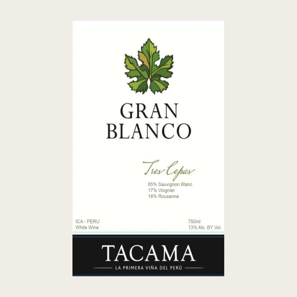 Gran Blanco 3 Cepas 2023 label