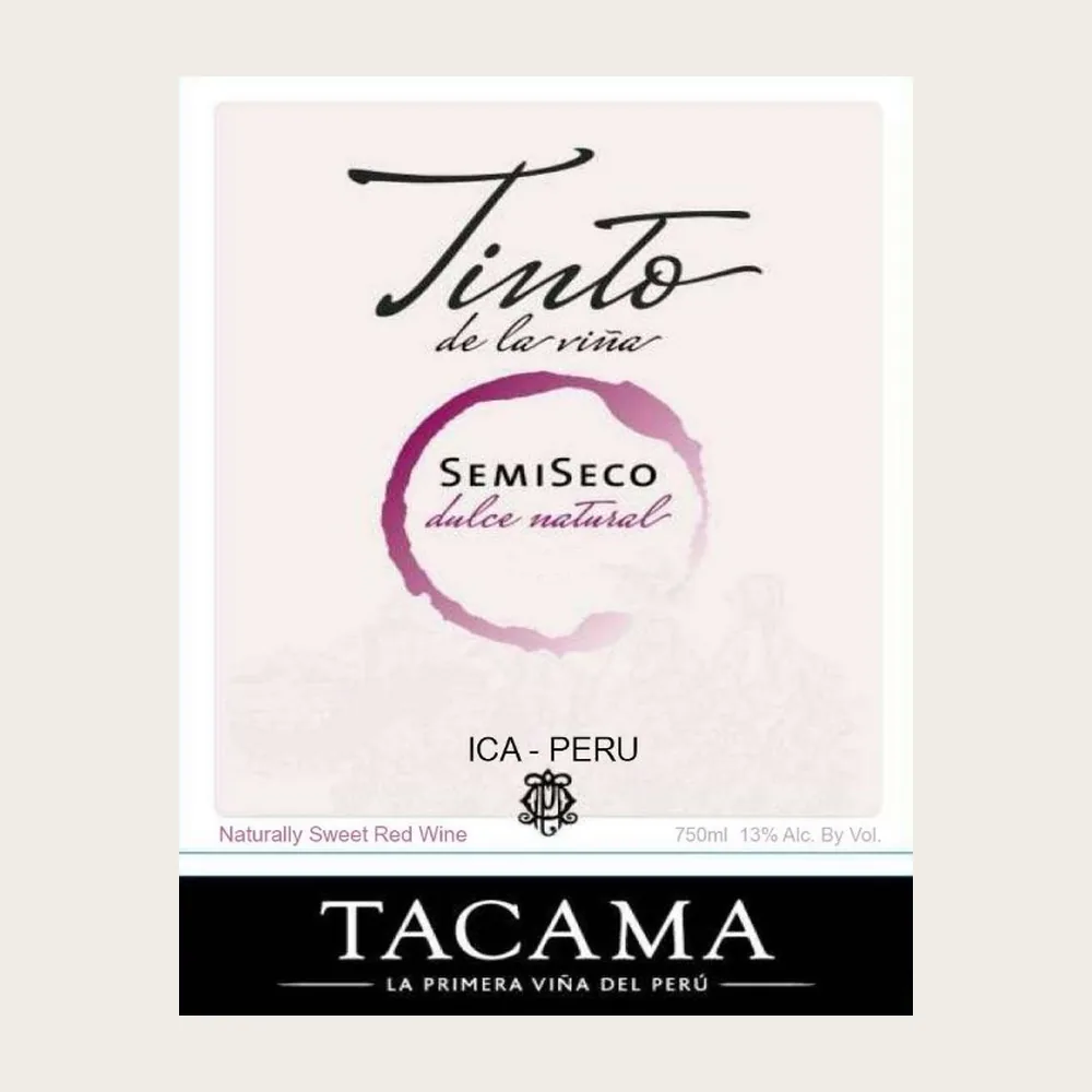 Tinto de la Vina Semi Sweet 2022 label