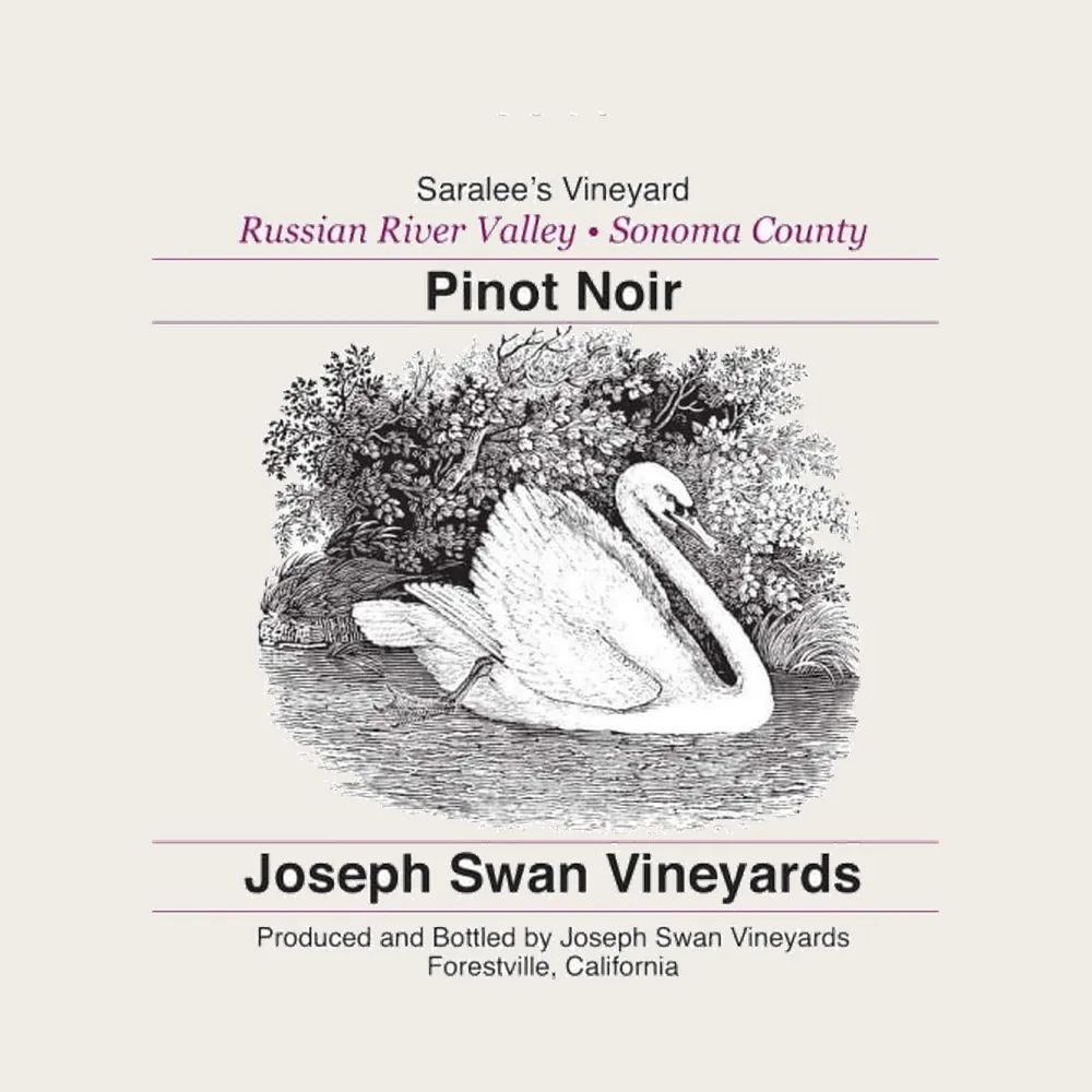 Pinot Noir Saralee's 2021 label