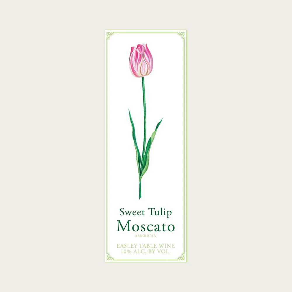 Sweet Tulip Moscato label