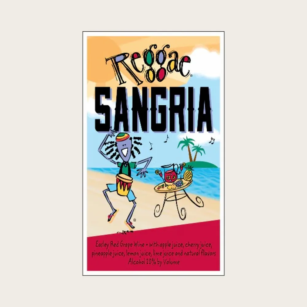 Reggae Sangria label
