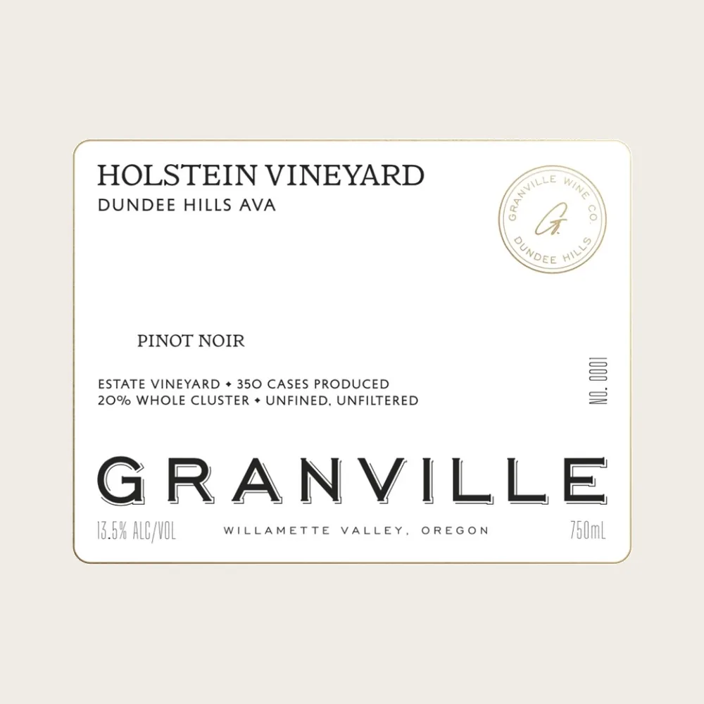 Holstein Pinot Noir 2024 label