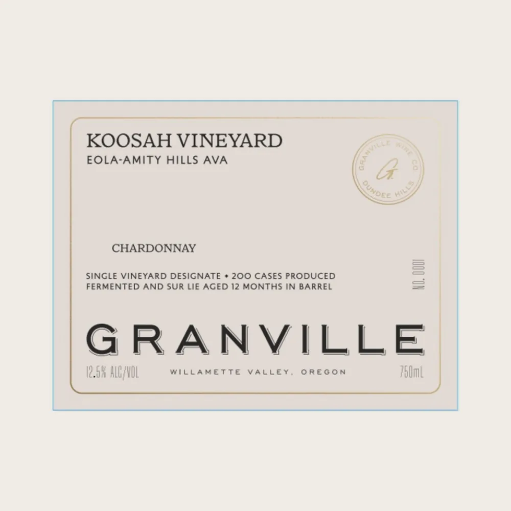 Koosah Chardonnay 2024 label