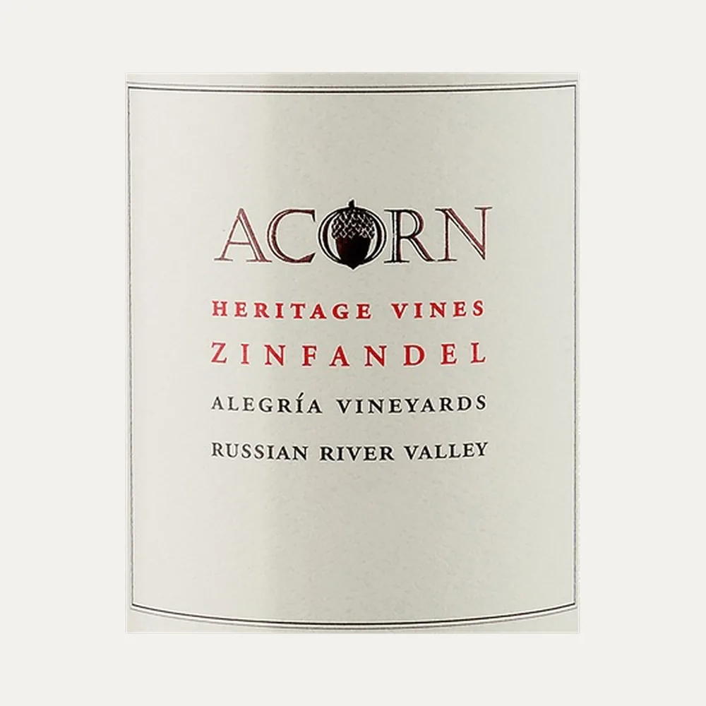 Acorn Zinfandel 2023 label
