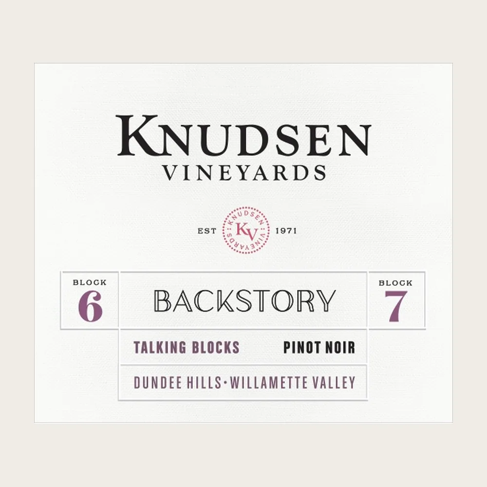 Blocks Backstory Pinot Noir 2023 label