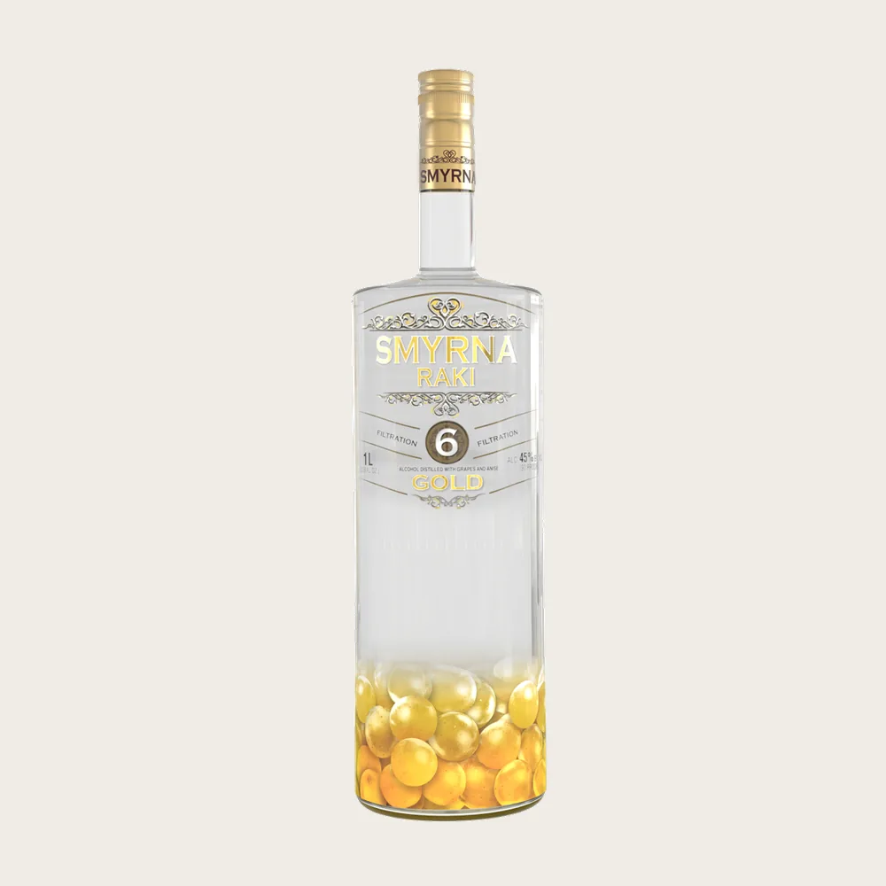 Smyrna Gold Raki 1L label