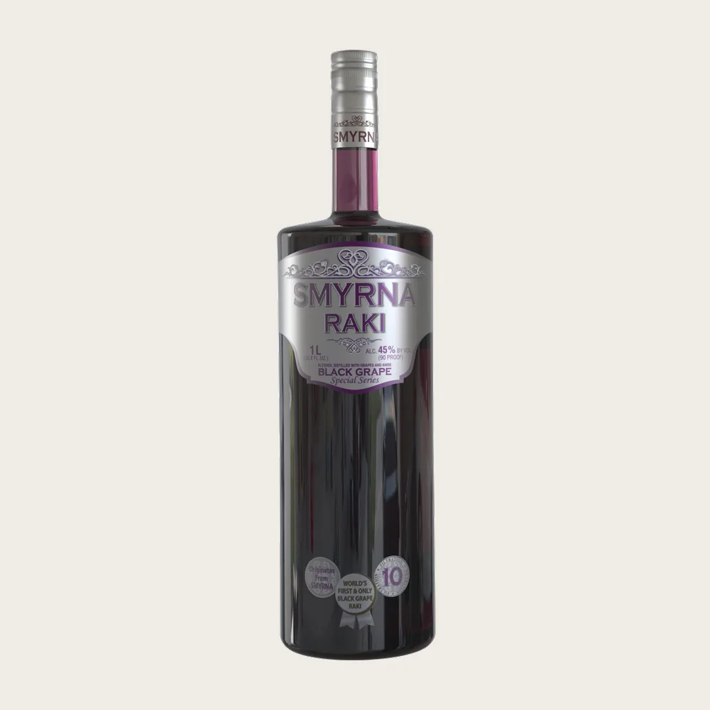 Smyrna Black Grape Raki 1L label